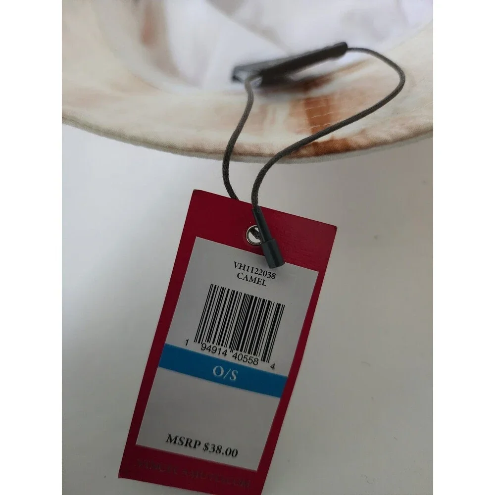 NWT $38 VINCE CAMUTO Tyedye Brown Taupe BUCKET HAT